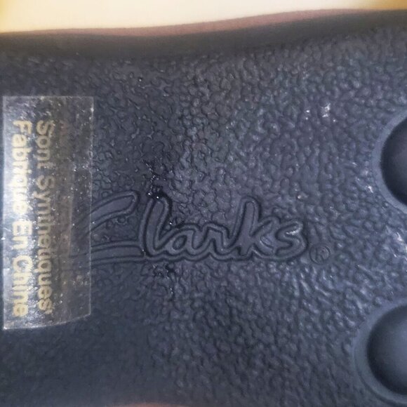 Clarks Women's Ashlyn Boot Brown Suede Side Zip Bootie Rubber Sole - Size 8W - Picture 10 of 10